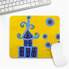 Blue House Large Mousepads