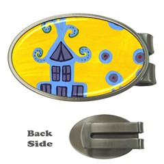 Blue House Money Clips (Oval) 