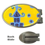 Blue House Money Clips (Oval)  Front