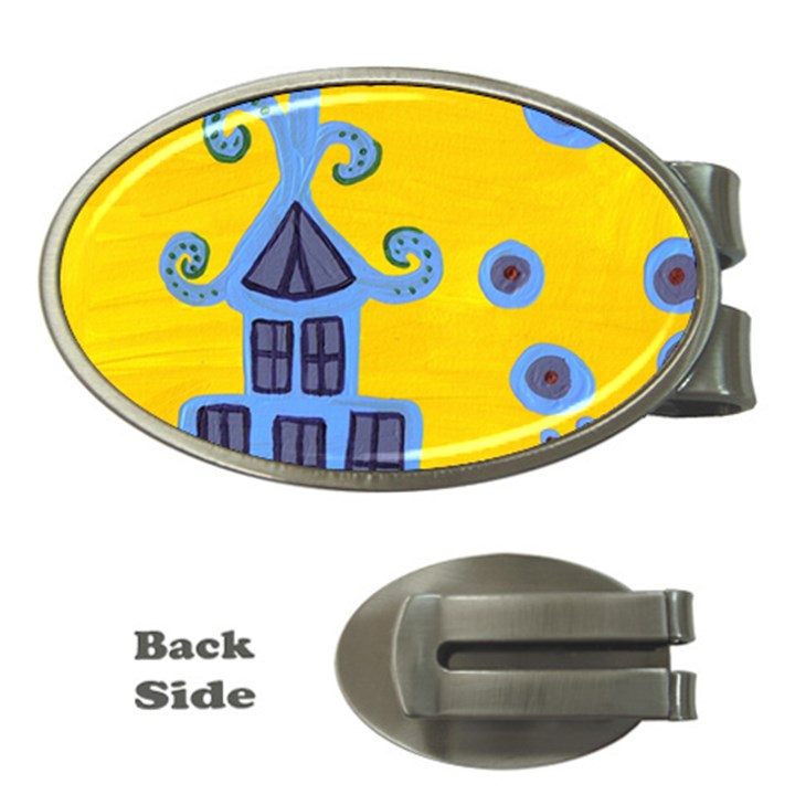 Blue House Money Clips (Oval) 