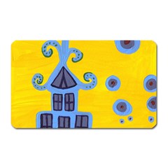 Blue House Magnet (Rectangular)