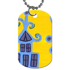 Blue House Dog Tag (One Side)