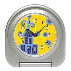 Blue House Travel Alarm Clock