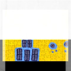 Blue House Rectangular Jigsaw Puzzl