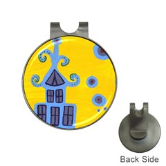 Blue House Hat Clips with Golf Markers