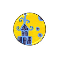 Blue House Hat Clip Ball Marker