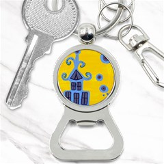 Blue House Bottle Opener Key Chains by snowwhitegirl