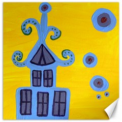 Blue House Canvas 16  X 16   by snowwhitegirl