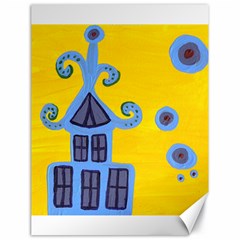 Blue House Canvas 18  X 24   by snowwhitegirl