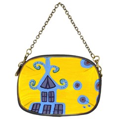 Blue House Chain Purses (One Side) 