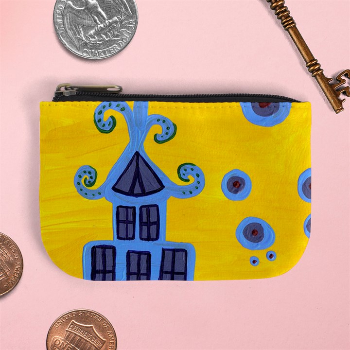 Blue House Mini Coin Purses