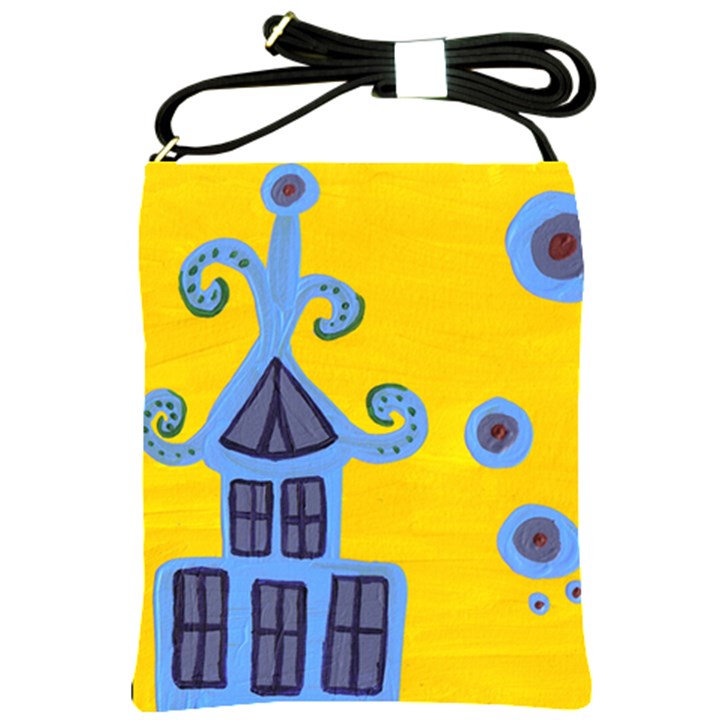 Blue House Shoulder Sling Bags