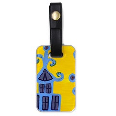 Blue House Luggage Tags (One Side) 