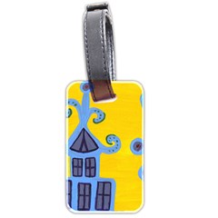 Blue House Luggage Tags (Two Sides)