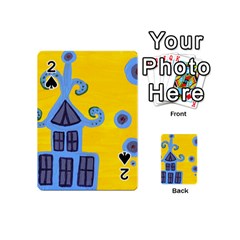 Blue House Playing Cards 54 (mini)  by snowwhitegirl