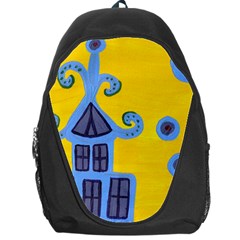 Blue House Backpack Bag by snowwhitegirl