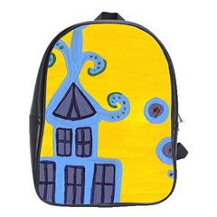 Blue House School Bag (xl) by snowwhitegirl