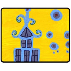 Blue House Double Sided Fleece Blanket (Medium) 