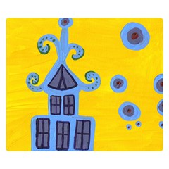 Blue House Double Sided Flano Blanket (Small) 