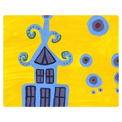 Blue House Double Sided Flano Blanket (Medium) 