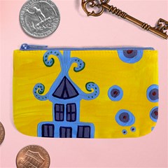 Blue House Large Coin Purse