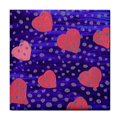 Underwater Pink Hearts Tile Coasters by snowwhitegirl