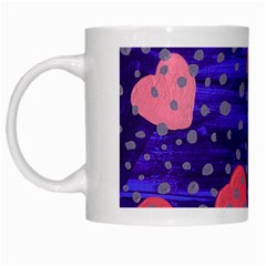 Underwater Pink Hearts White Mugs by snowwhitegirl