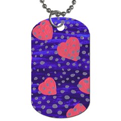 Underwater Pink Hearts Dog Tag (two Sides) by snowwhitegirl