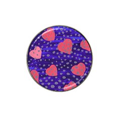 Underwater Pink Hearts Hat Clip Ball Marker (4 Pack) by snowwhitegirl