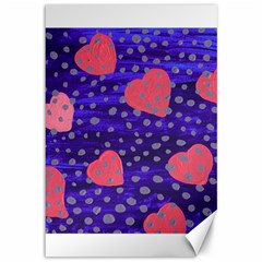 Underwater Pink Hearts Canvas 12  X 18   by snowwhitegirl