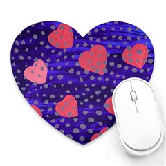 Underwater Pink Hearts Heart Mousepads by snowwhitegirl