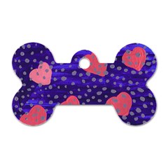 Underwater Pink Hearts Dog Tag Bone (two Sides) by snowwhitegirl