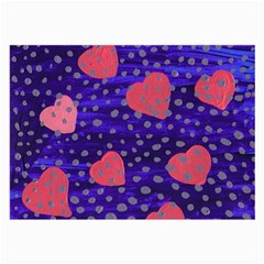 Underwater Pink Hearts Large Glasses Cloth by snowwhitegirl