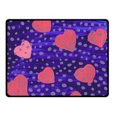 Underwater Pink Hearts Fleece Blanket (small) by snowwhitegirl