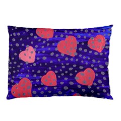 Underwater Pink Hearts Pillow Case (two Sides) by snowwhitegirl