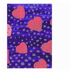 Underwater Pink Hearts Small Garden Flag (two Sides) by snowwhitegirl