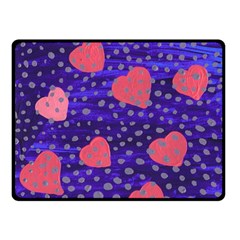 Underwater Pink Hearts Double Sided Fleece Blanket (small)  by snowwhitegirl