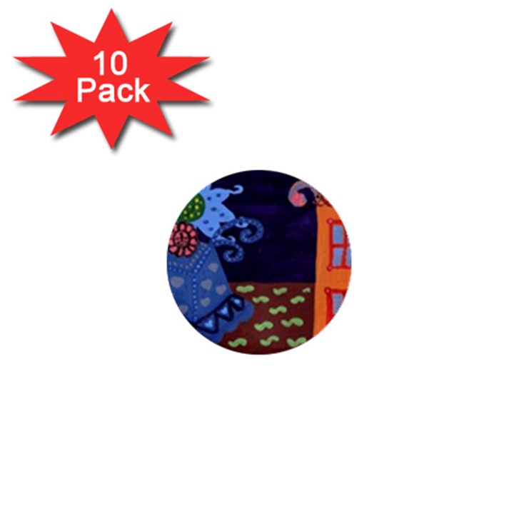 Jack In The Box Flower 1  Mini Buttons (10 pack) 