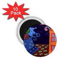 Jack In The Box Flower 1 75  Magnets (10 Pack)  by snowwhitegirl