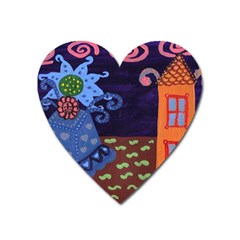 Jack In The Box Flower Heart Magnet by snowwhitegirl