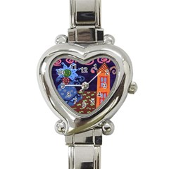 Jack In The Box Flower Heart Italian Charm Watch by snowwhitegirl