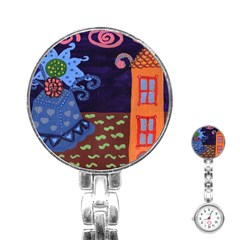 Jack In The Box Flower Stainless Steel Nurses Watch by snowwhitegirl