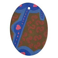 Hair Salon Floor Oval Ornament (Two Sides)