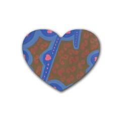 Hair Salon Floor Heart Coaster (4 pack) 