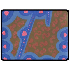 Hair Salon Floor Fleece Blanket (Large) 