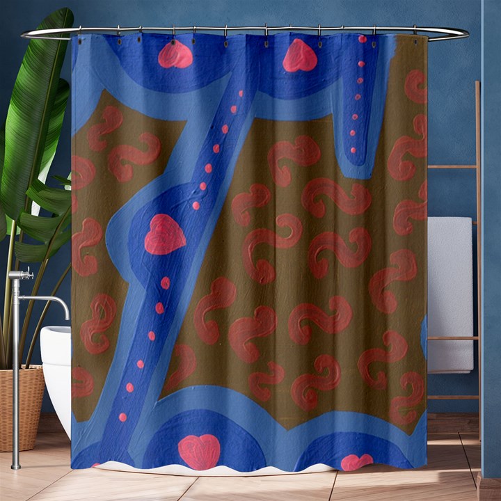 Hair Salon Floor Shower Curtain 60  x 72  (Medium) 