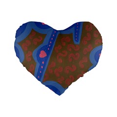 Hair Salon Floor Standard 16  Premium Flano Heart Shape Cushions by snowwhitegirl