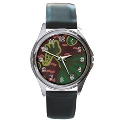 The Desert Plant Round Metal Watch by snowwhitegirl