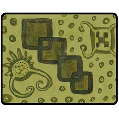 Four Squares Double Sided Fleece Blanket (Medium) 