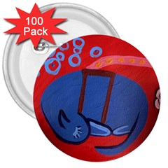 My Dog Sleeping 3  Buttons (100 pack) 